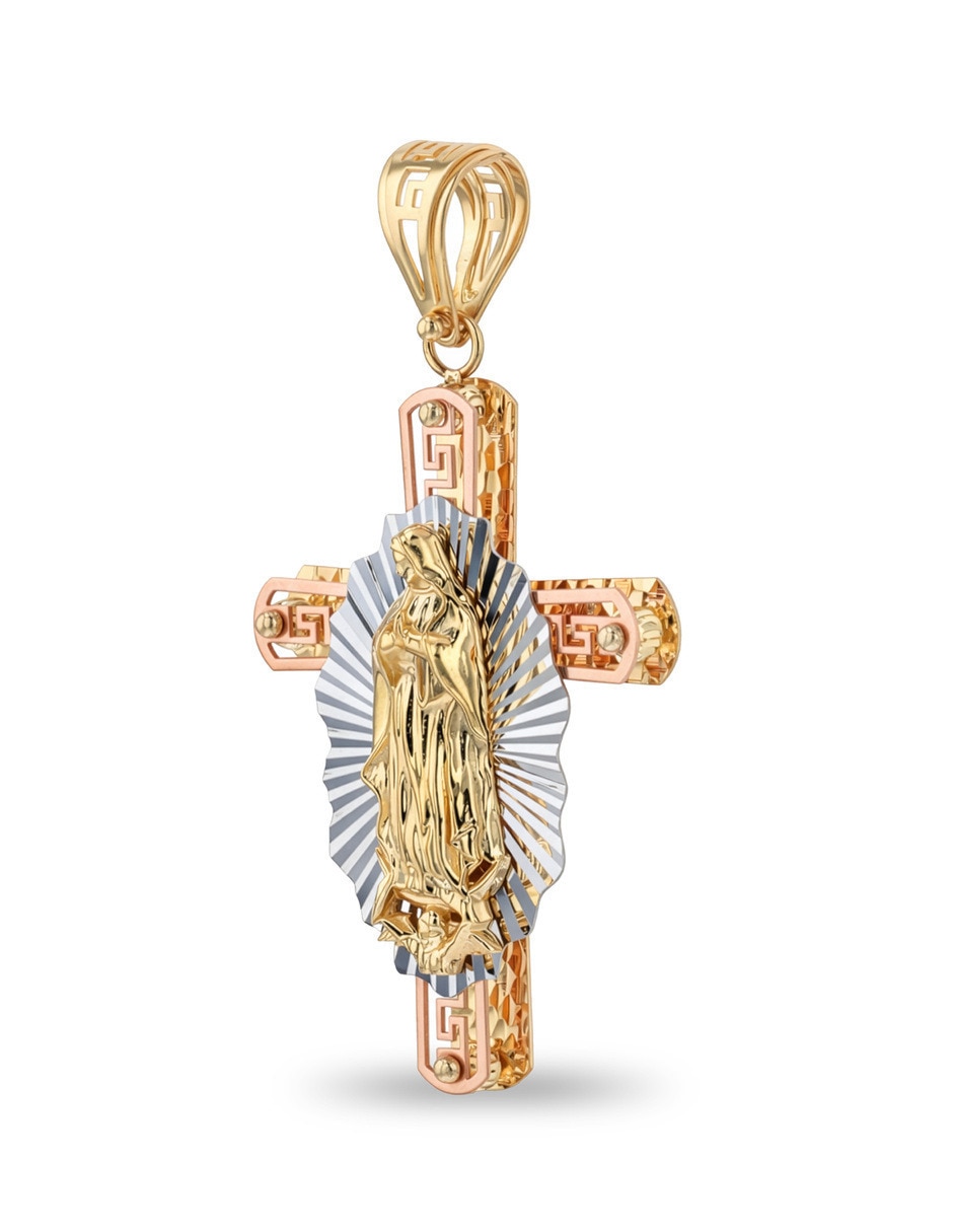 Dije de cruz sin colección de oro florentino 14 k 3